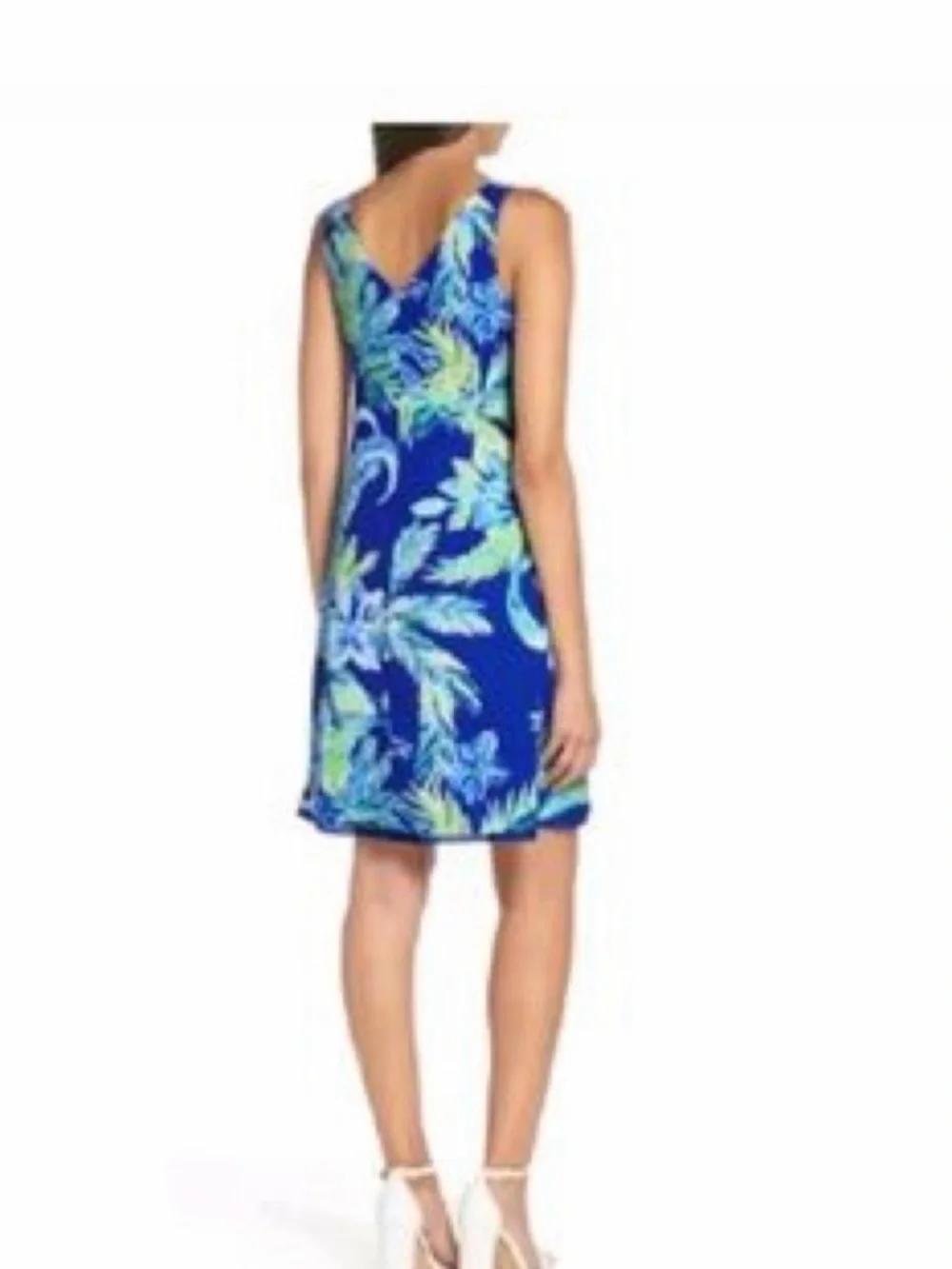 Lilly Pulitzer NWT  reversible  Tropical V-Neck Midi Dress with Lime & Aqua